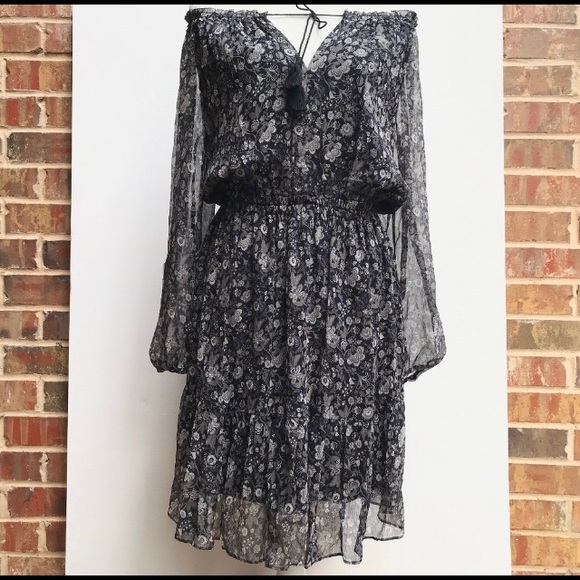 Elie Tahari 100% Silk Sheer Boho Midi Dress - Picture 5 of 8